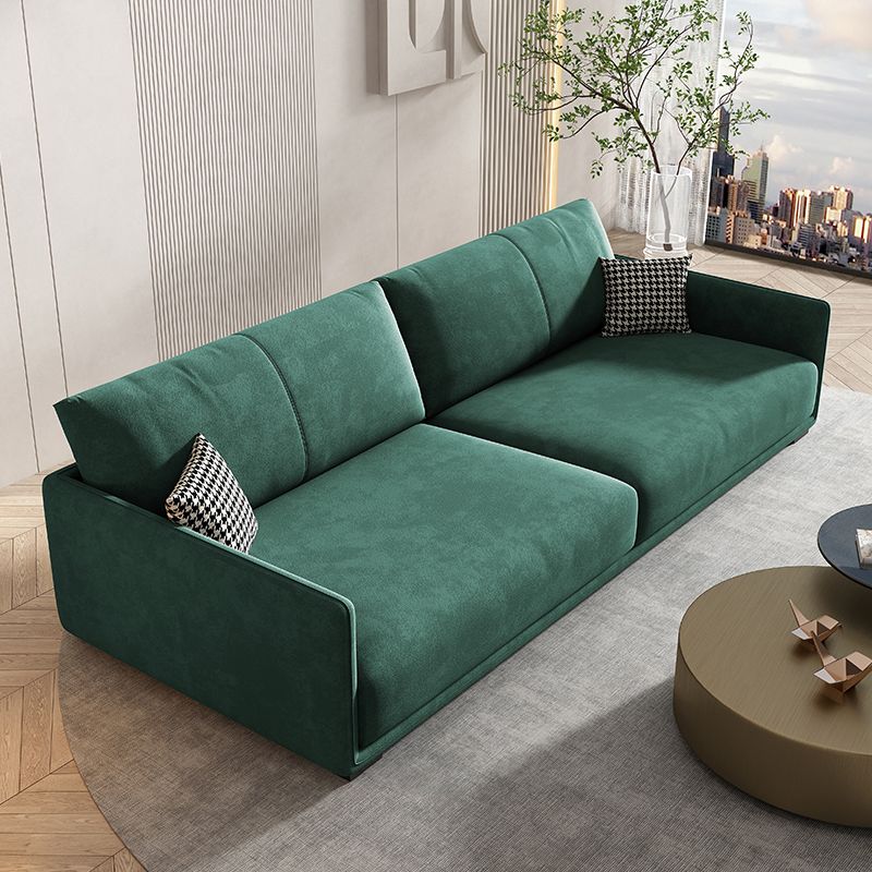 29.5" H Contemporary 3-seater Faux Leather Square Arm Sofa for Living Room