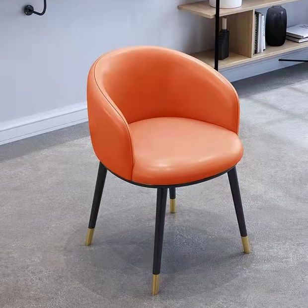 Sillas de comedor tapizadas de estilo escandinavo, silla con respaldo sólido para el hogar