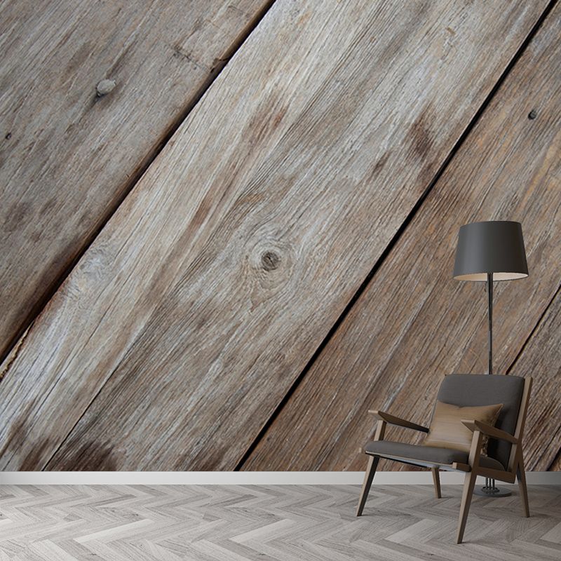 Bedroom Wall Mural Industrial Wood Texture Decorative Eco-friendly Wall Covering