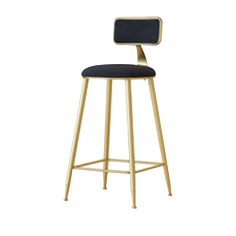 Nordic Style Bar-stool Round Seat Counter Bar Stool with Metal Legs for Home Use