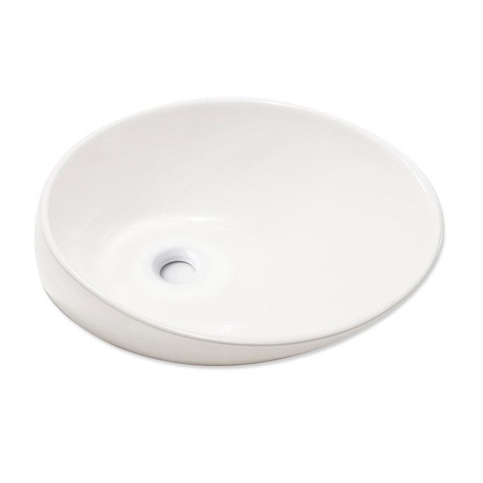 Modern Vessel Bathroom Sink Porcelain Oval with Faucet Vessel Sink