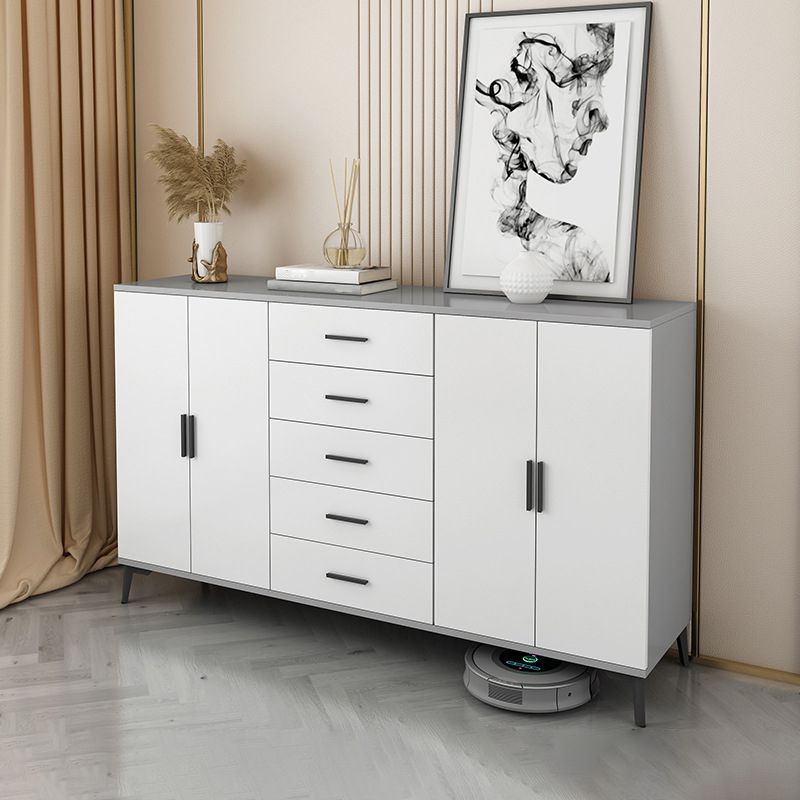 Modern Wooden Accent Cabinet with Black Straight Legs Storage Cabinet