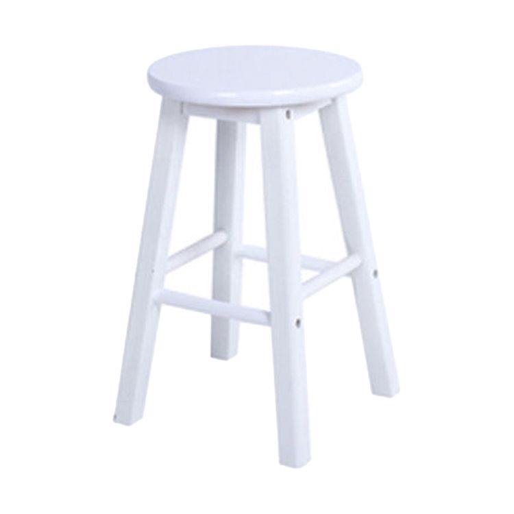 Modern Armless Backless Counter Stool Wood Cashier Bar Stool with Wooden Seat