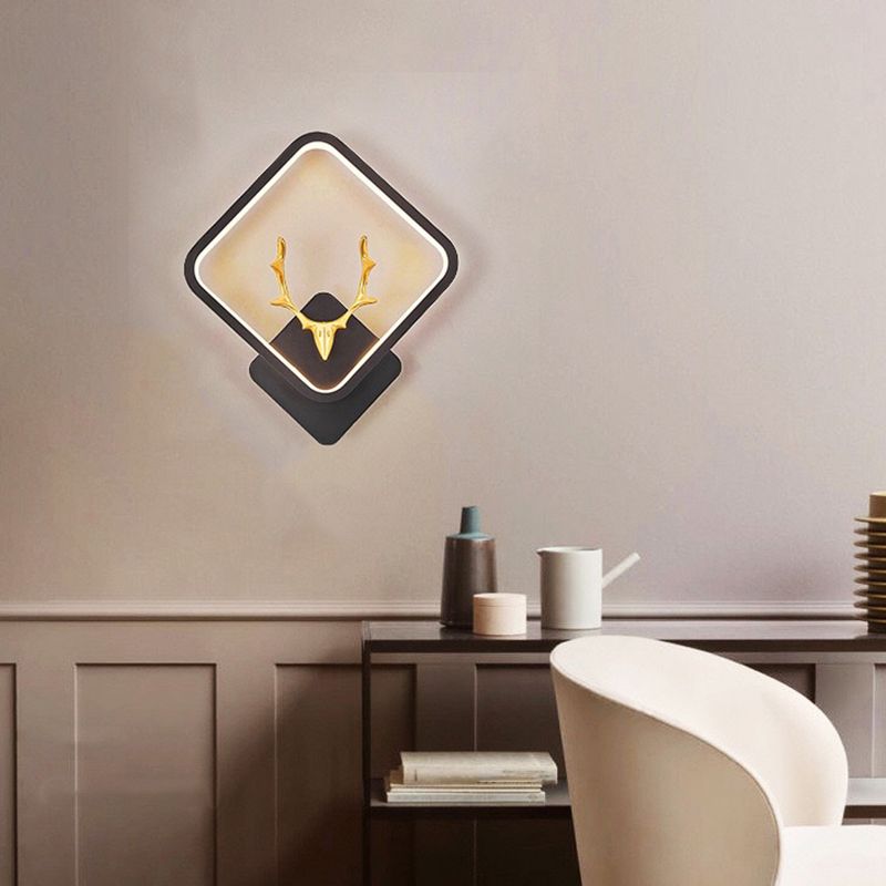 Contemporary Style Geometric Wall Mounted Lamps Metal 1 Light Wall Sconces