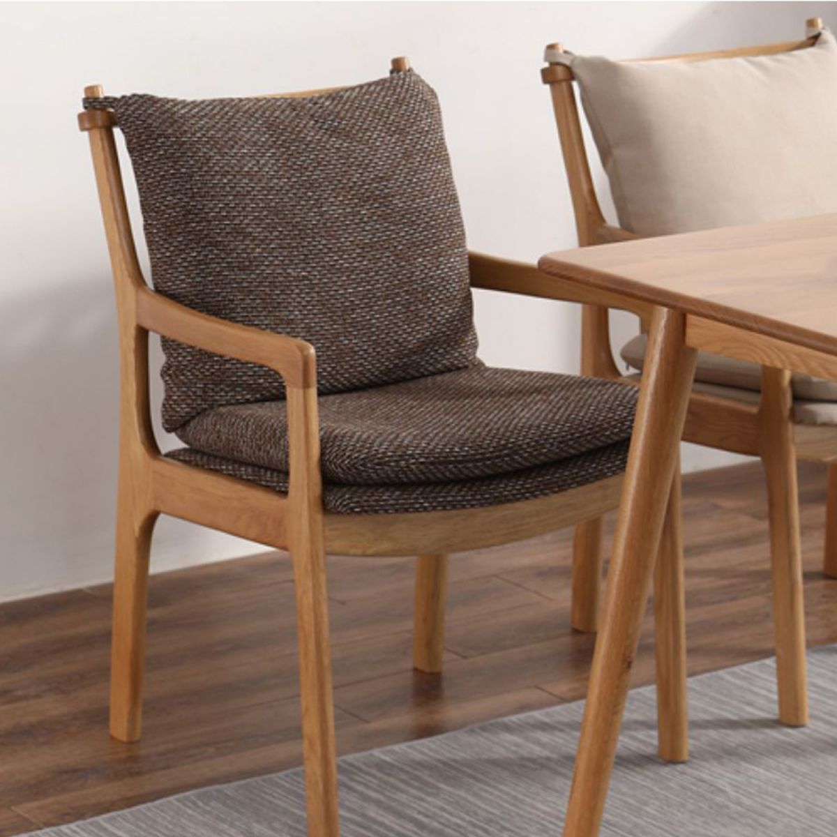 Sillas de madera maciza de estilo tradicional, cocina, comedor, sillón con respaldo de listones