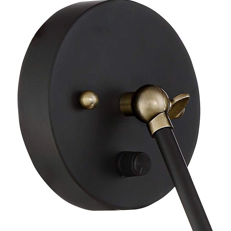 Black Modern Wall Sconce Cone Shape Wall Light with Metal Shade for Bedroom