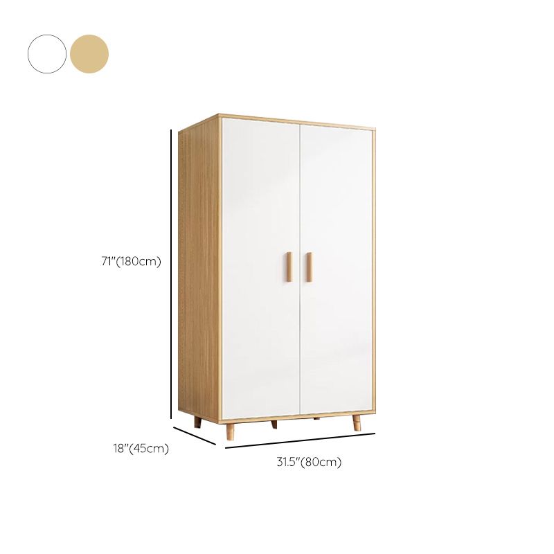 Contemporary Freestanding Home Wardrobe Closet Engineered Wood Wardrobe Armoire