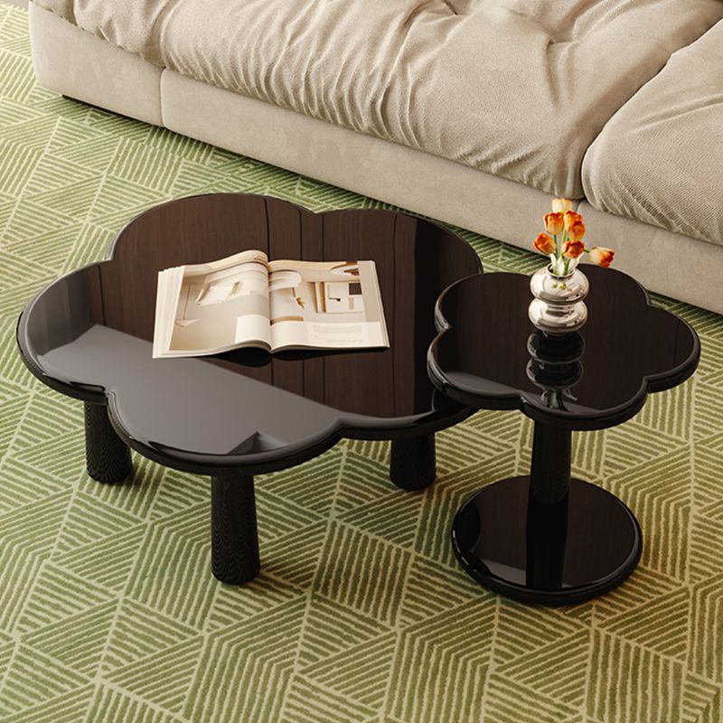 Simple Black Coffee or End Table Contemporary Coffee Cocktail Table with 4 Legs