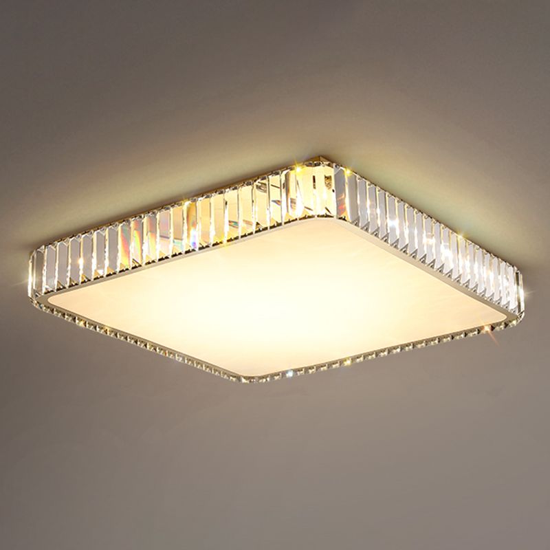Contemporary Flush Light Crystal LED Ceiling Lighting for Bedroom