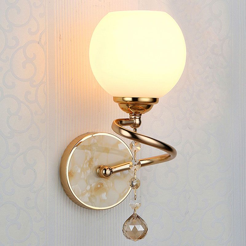 Milk White Glass Wall Sconce Lighting Nordic Style Wall Lighting Freet