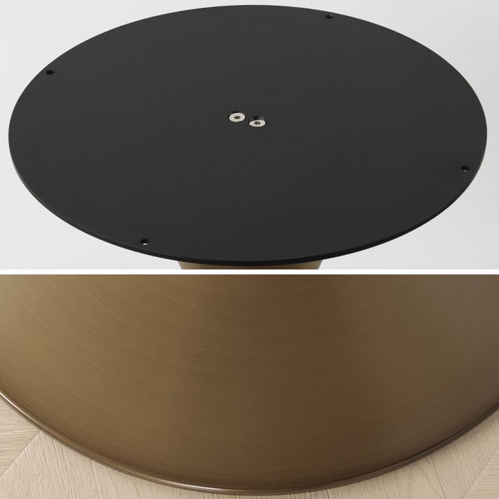 Contemporary Dining Table Round Dining Table in Walnut with Tulip Base