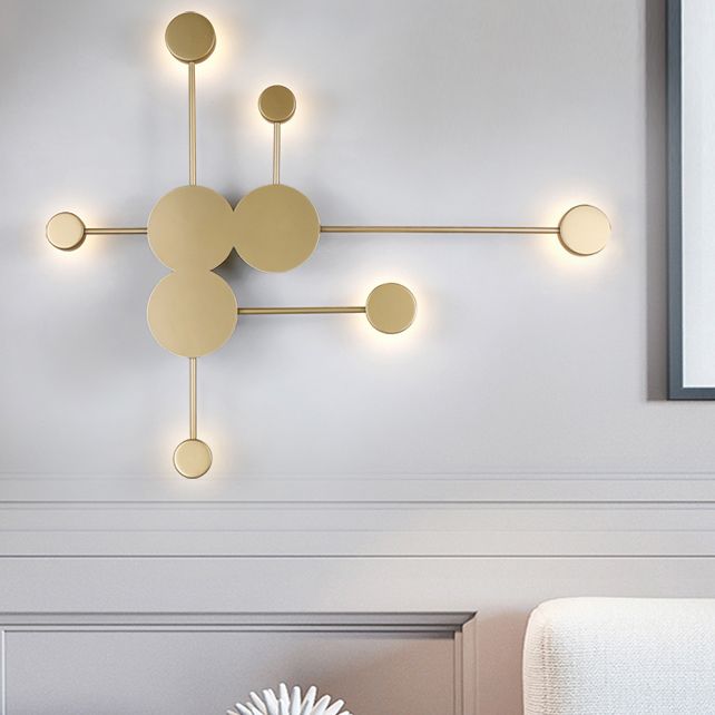 Sputnik Wall Sconce Postmodern Metal 6-Head Living Room Wall Mounted Light