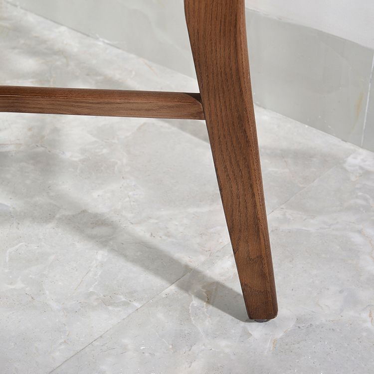 Contemporary Solid Wooden Chair Open Back Side Armless Chair for Dining Room