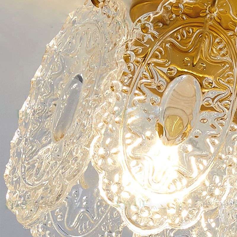 Modern Ceiling Light 1-Light Ceiling Mount Light with Glass Shade for Living Room