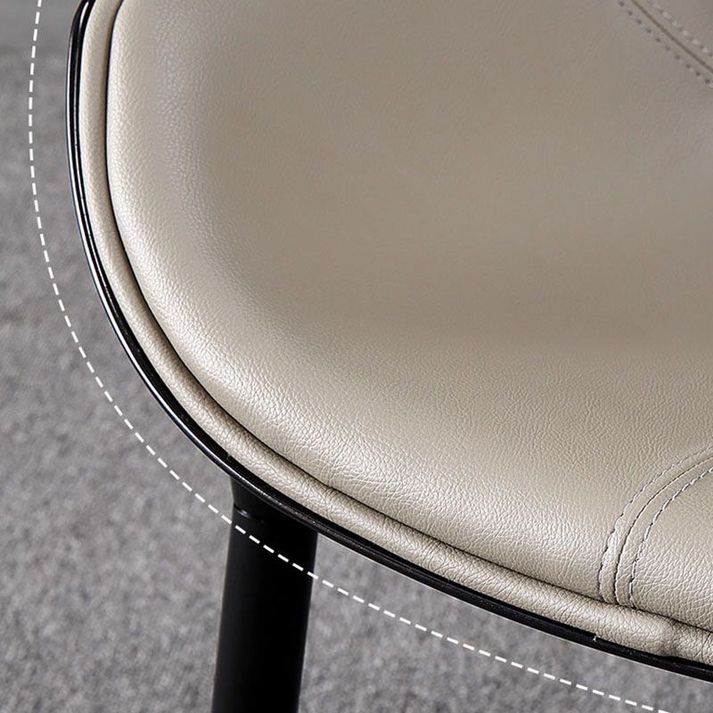 Hedendaagse stijl lederen eetkamerstoelen stoere achterstoelen met achterste arm (set van 2)