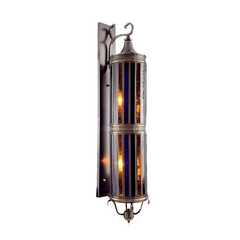 Cilinder slaapkamer wandverlichting vintage metaal 6-head messing/bronzen afwerking Arabische sconce lamp