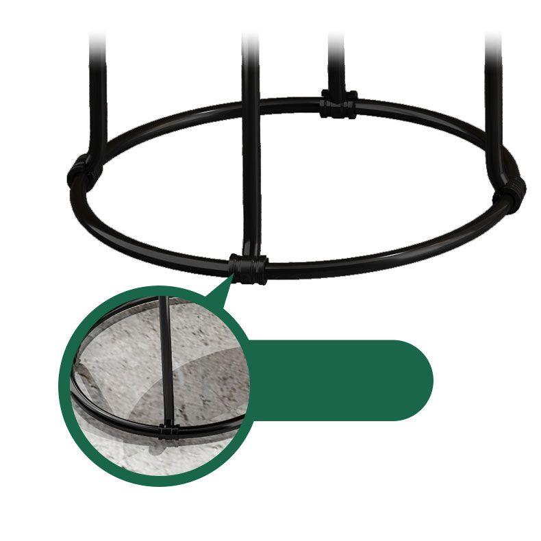 Modern Ottoman Velvet Upholstered Tear Resistant Round Ottoman with Chair Legs