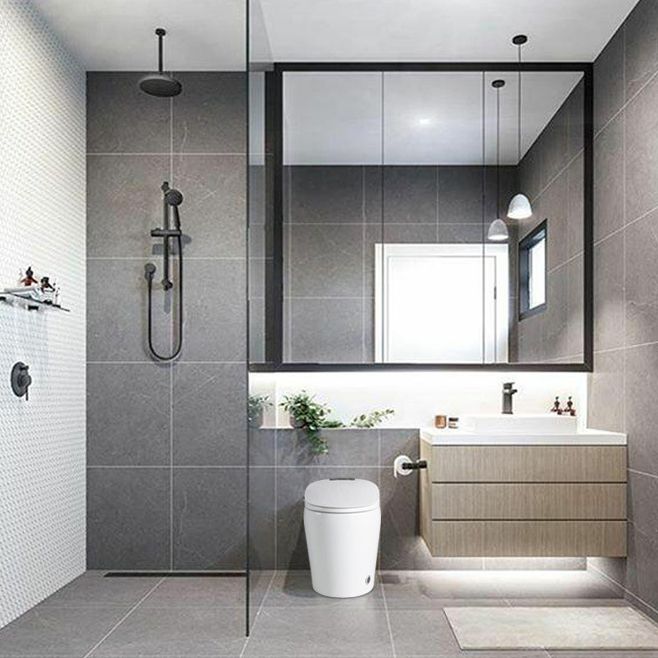 Modern Floor Mount Toilet Bowl Siphon Ceramic Toilet with Seat for Bathroom