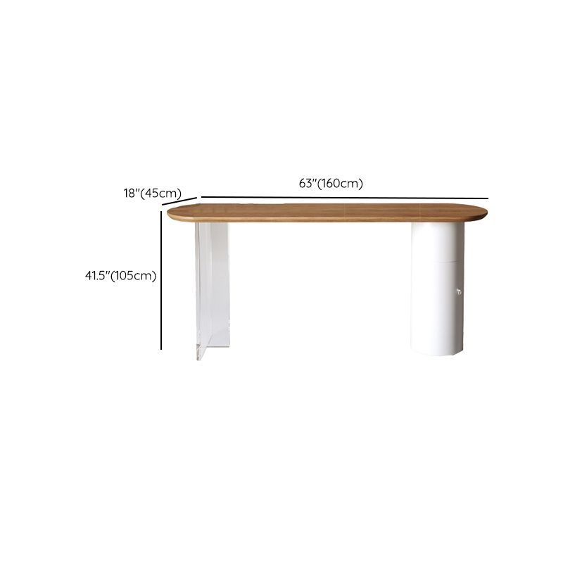 Modern Style Oval Bar Table 1/2/5 Pieces Wood Bar Table Set for Kitchen