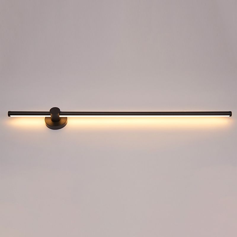 Metalen lineaire wandlicht SCONCES LED HEDENDAAGE WANDELEMUST LICHTBRIJFTE IN ZWART