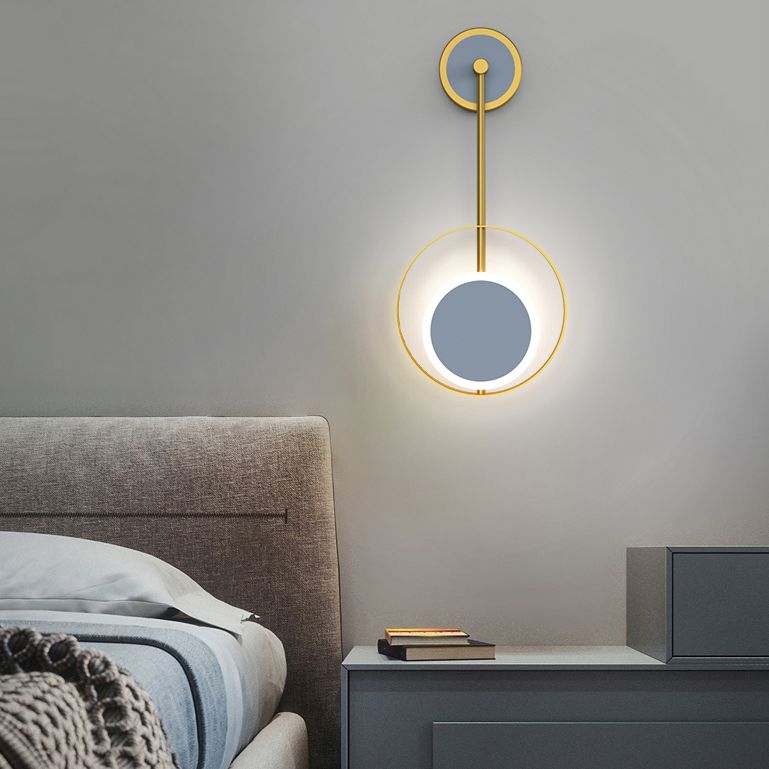 Verstellbares Licht 1 leichte kreisförmige Wandleuchter nordischer Luxusstil Metallleuchten