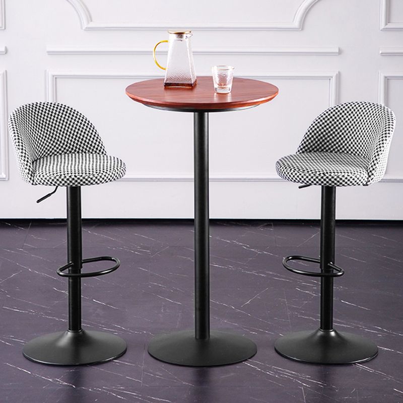 Modern Adjustable Height Stool Matte Finish Upholstered Bar Stools