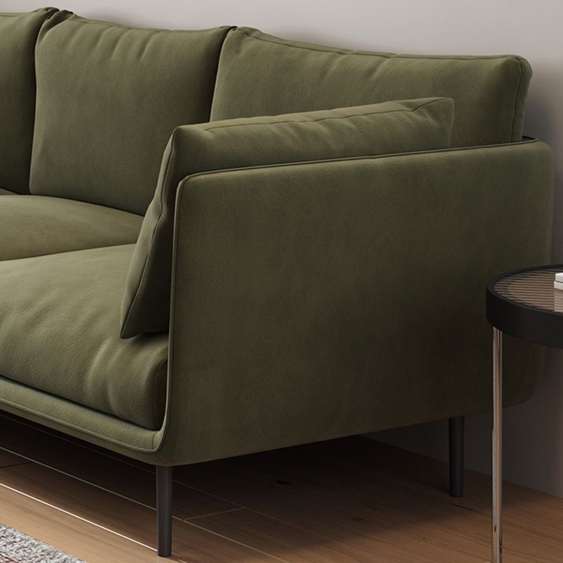 Contemporary Sofa CouchStandard Square Arm Settee Bench with Pillows