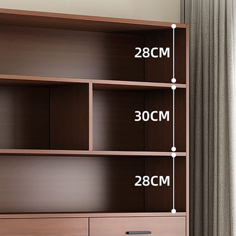 Multi Shelves Engineered Wood Bookshelf Standard Modern Bookcase ,9.5" W X 71.3" H