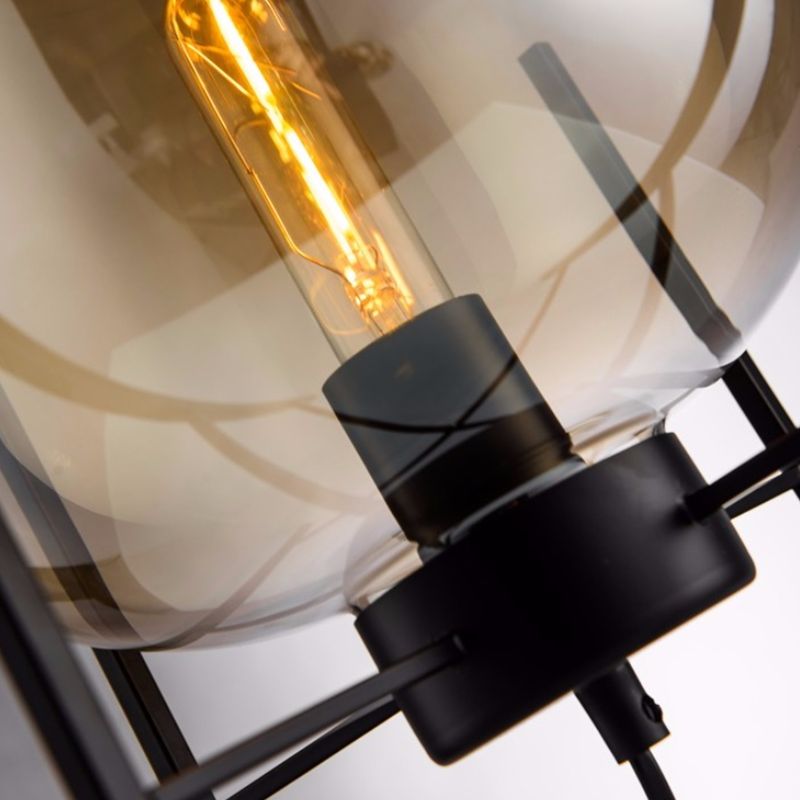 Geometric Shape Glass Table Lamp Modern Style 1 Light Table Lamp Fixtures