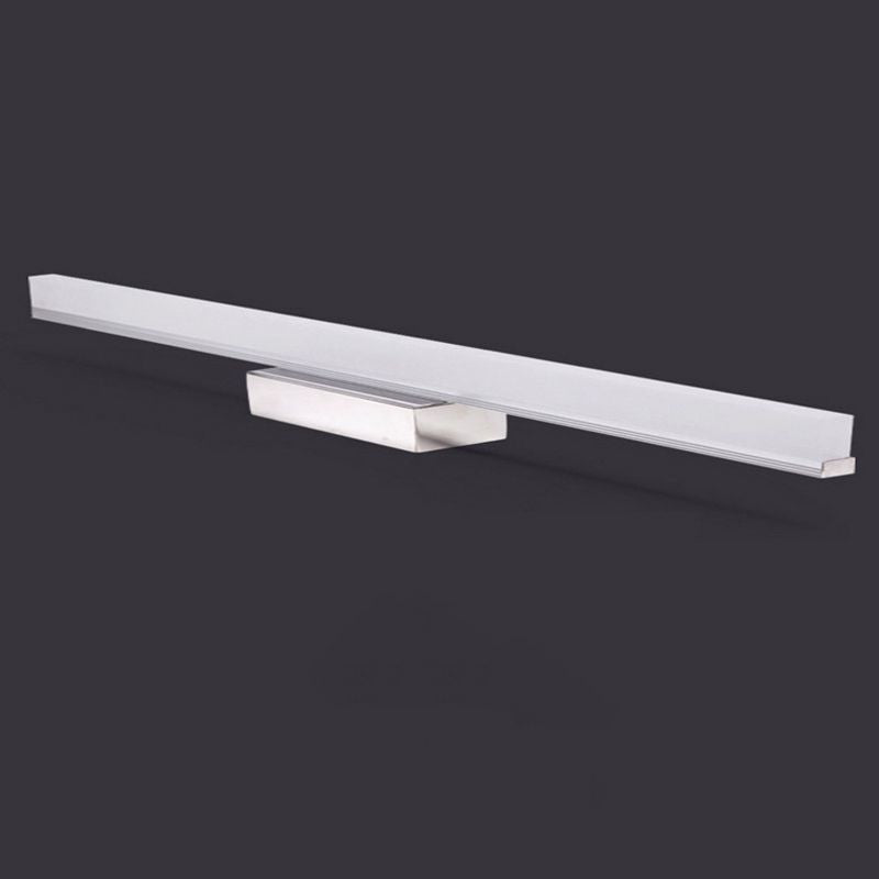 1-Light Linear Wall Sconce Modern Simple Style  Mirror Wall Lighting in  Silver
