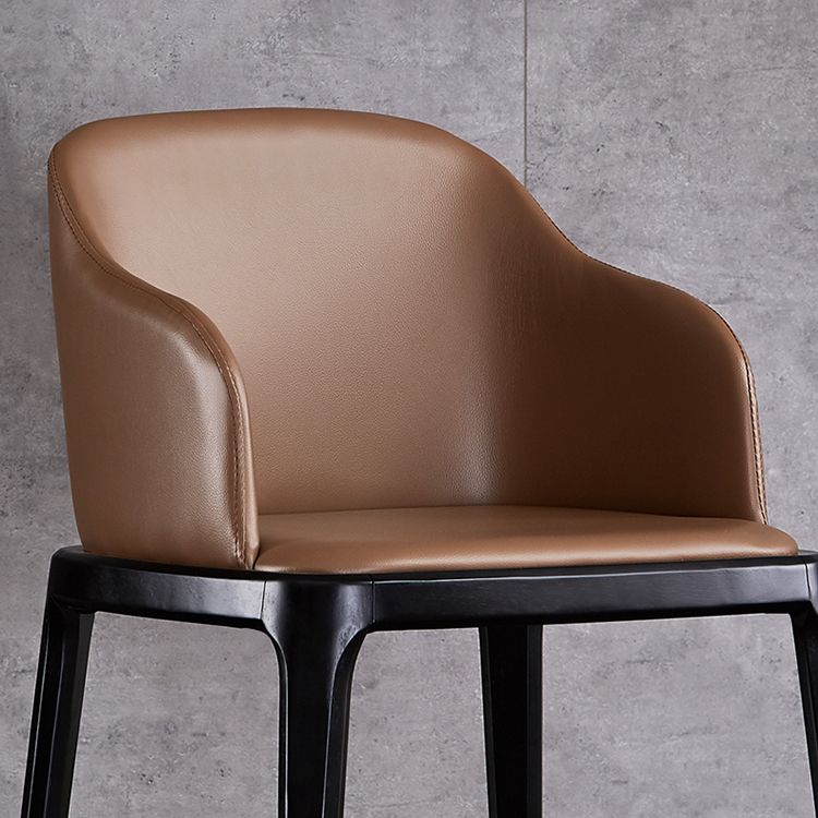 Modern Dining Chair Solid Back Side Chair with 4 Wood Legs for Home Use