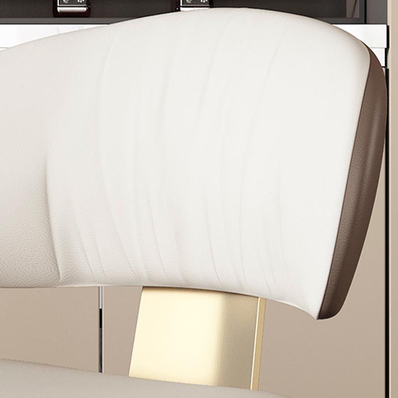 Nordic Glam Style Chair Dining Armless Chairs for Kitchen with Metal Legs