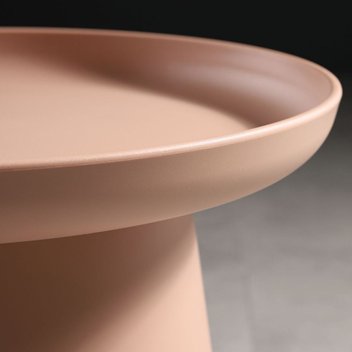 Scandinavian Round Tray Top Side End Table Plastic Pedestal End Table