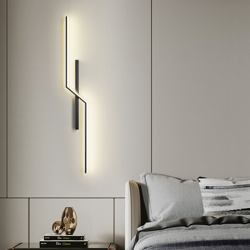 Minimalist Style Aluminum Wall Light Linear LED Wall Sconce for Living Room