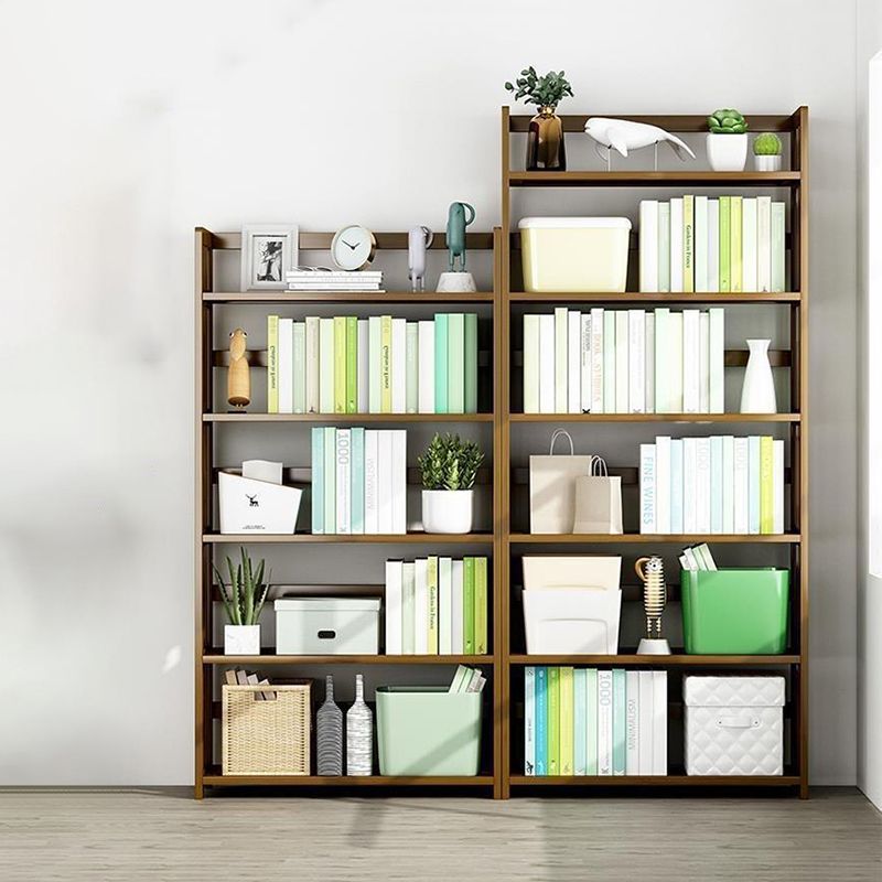 Contemporary Etagere Bookshelf Bamboo Shelf Bookcase for Home