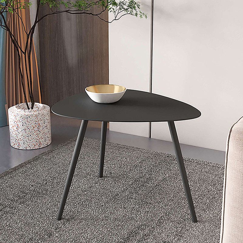 3 Legs Base Metal Black/white Base White/black Free Shape Coffee Table