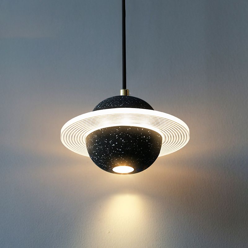 Runden Lichthänger moderner Zement 1 Leuchte LED Hanging Leuchten