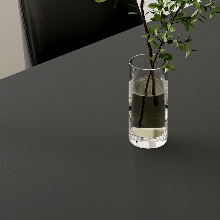 Top de piedra sinterizada Mesa negra moderna para la mesa de comedor rectangular de restaurantes con 4 patas