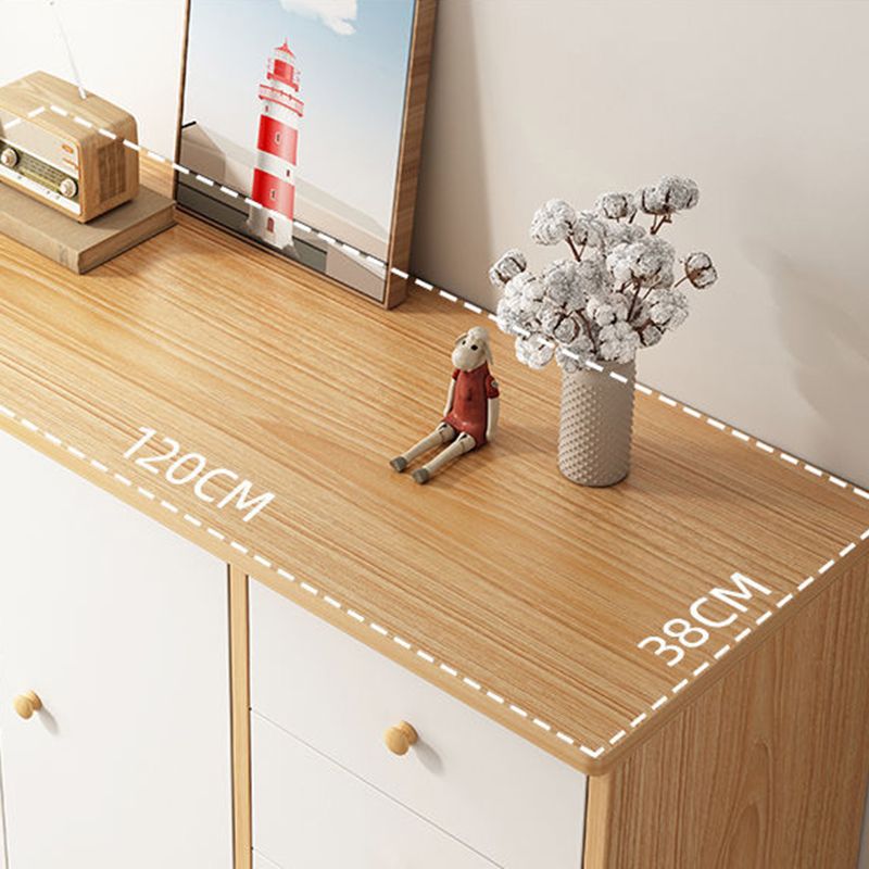 14.96" Wide Modern Wood Accent Chest with Drawer Rectangle Accent Cabinet