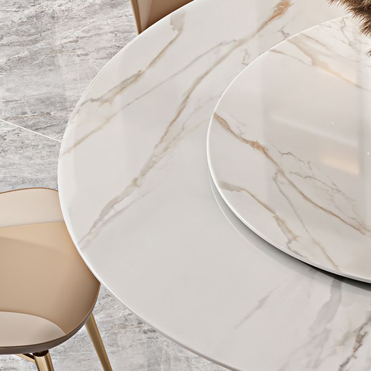 Modern Style Sintered Stone Dining Set Round 1/3/4/5/7 Pieces Dining Set for Home Use