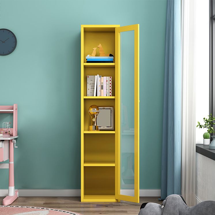 Rectangle Standard Bookcase Scandinavian Bookshelf with Door