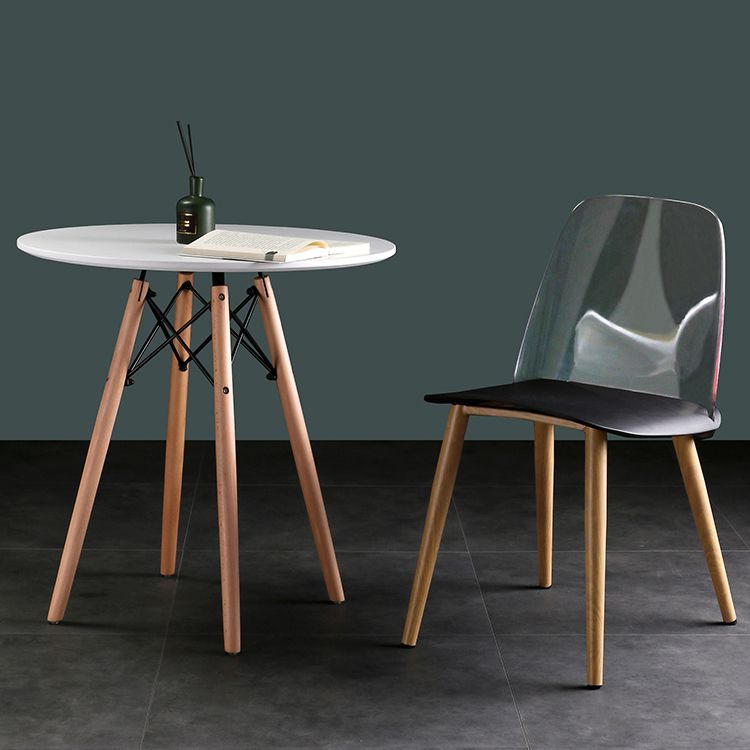 Silla contemporánea sillas de comedor sin brazos con patas de metal para cocina