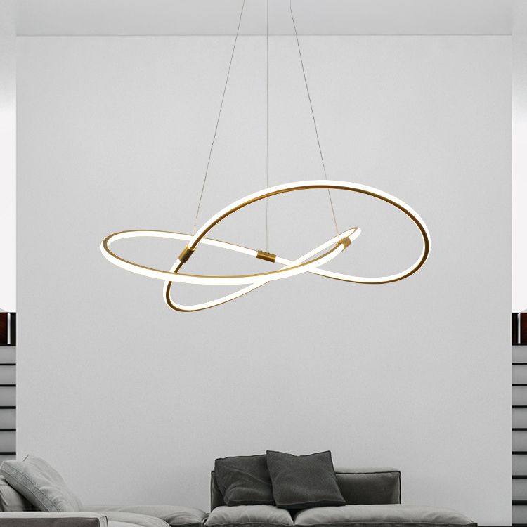 Luci a soffitto moderna a sospensione lampadario a pendente lineare per soggiorno