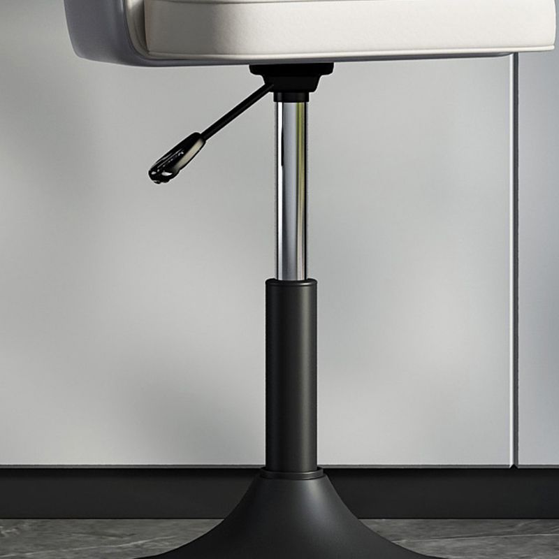 Glam Dining Stools Adjustable Height Bar Stools with Metal Base