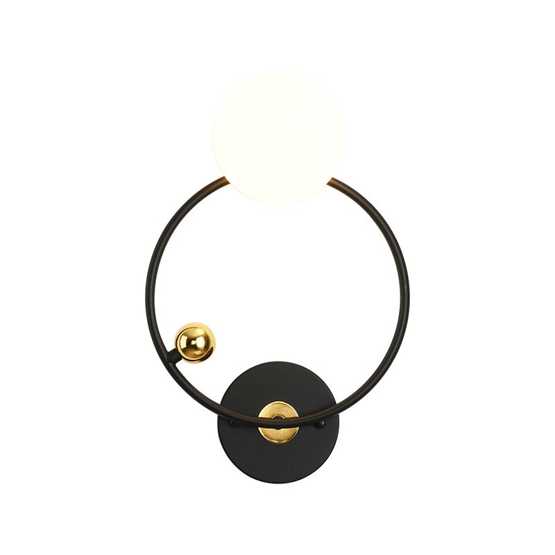 Luz de pared de noche después del minimalismo moderno de una cabeza iluminación de montaje de pared negro