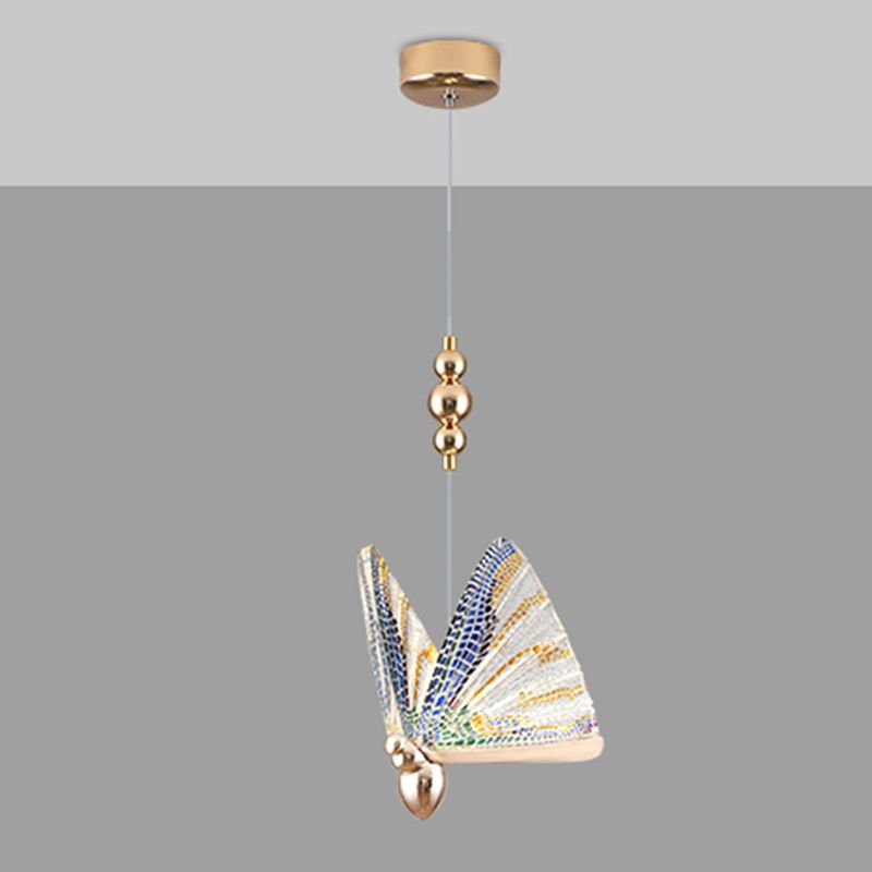 Butterfly Shat Lighting Lighting Modern Style Metal Light Pendant Light Pendant pour le chevet
