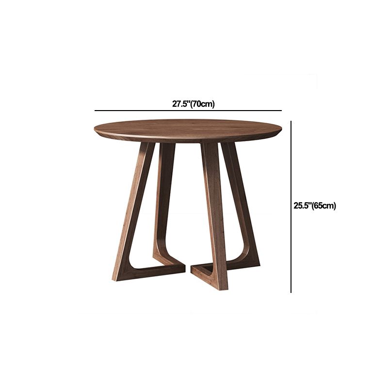 25.6" Tall Scandinavian Sofa Side Accent Table Wooden Round Side End Table