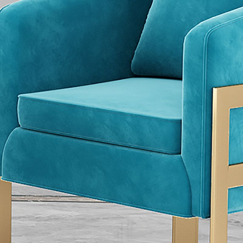 23.62" Wide Velvet Barrel Chair Arms Included Chair for Living Room