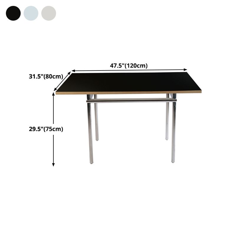 Mesa de comedor rectangular contemporánea mesa interior con 4 patas de metal