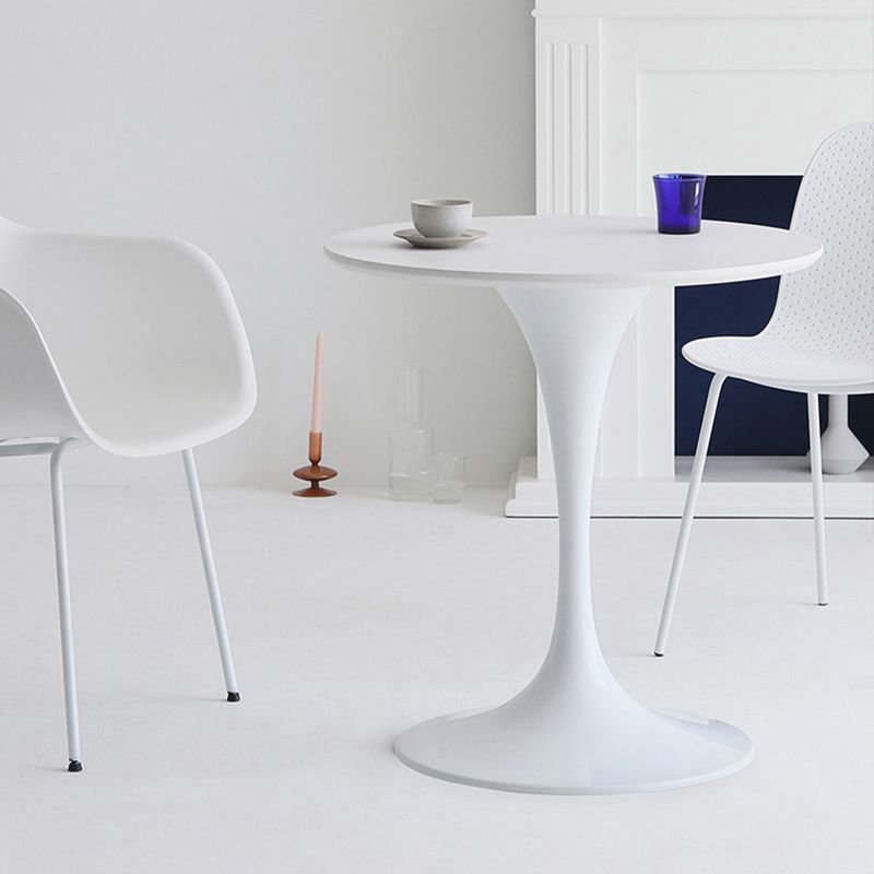 Living Room Round Top Dining Table Contemporary Dining Table with Metal Base